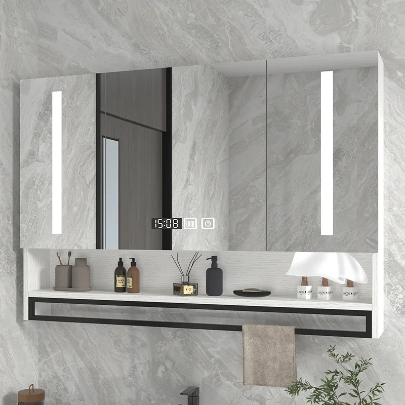 Nordic Intelligent Bathroom Cabinets Defogging With Light Modern Bathroom Cabinets Touch Home Furniture Compartiment HBMC