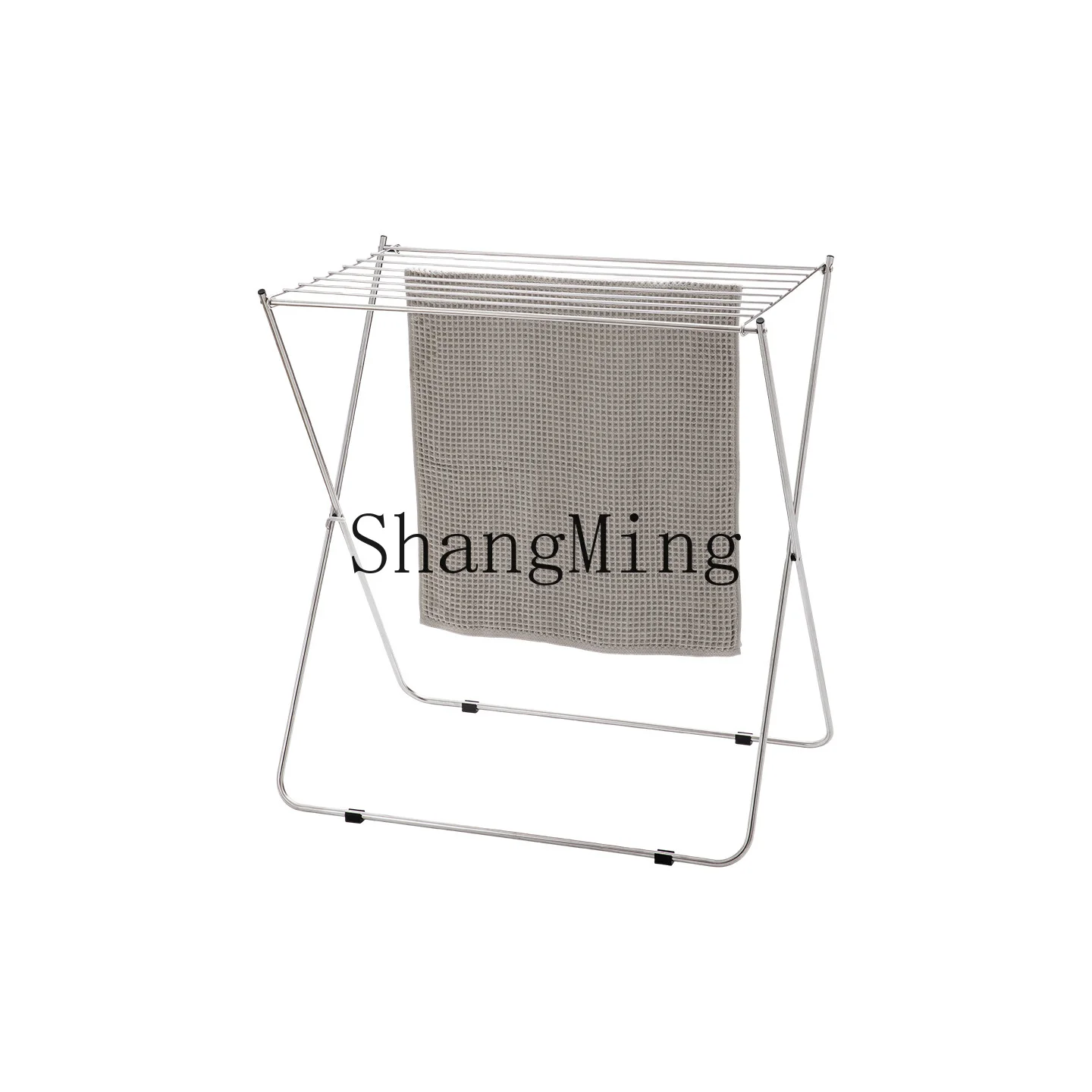 FG  stainless steel drying rack foldable floor-to-ceiling balcony drying rack indoor towel hanging clothes bath towel rack