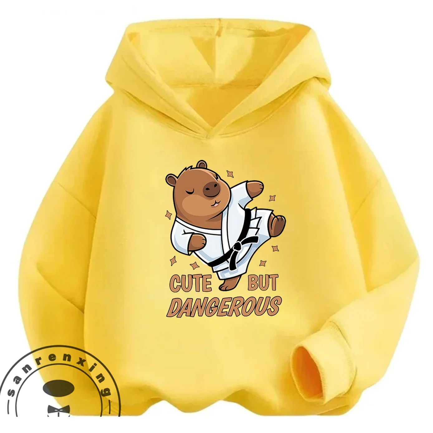

Cartoon Hooded Sweatshirt Capybara Boys Girls 3-14Y Autumn Winter Cute Kawaii Street Hot Fashion Outdoor Casual Lovely
