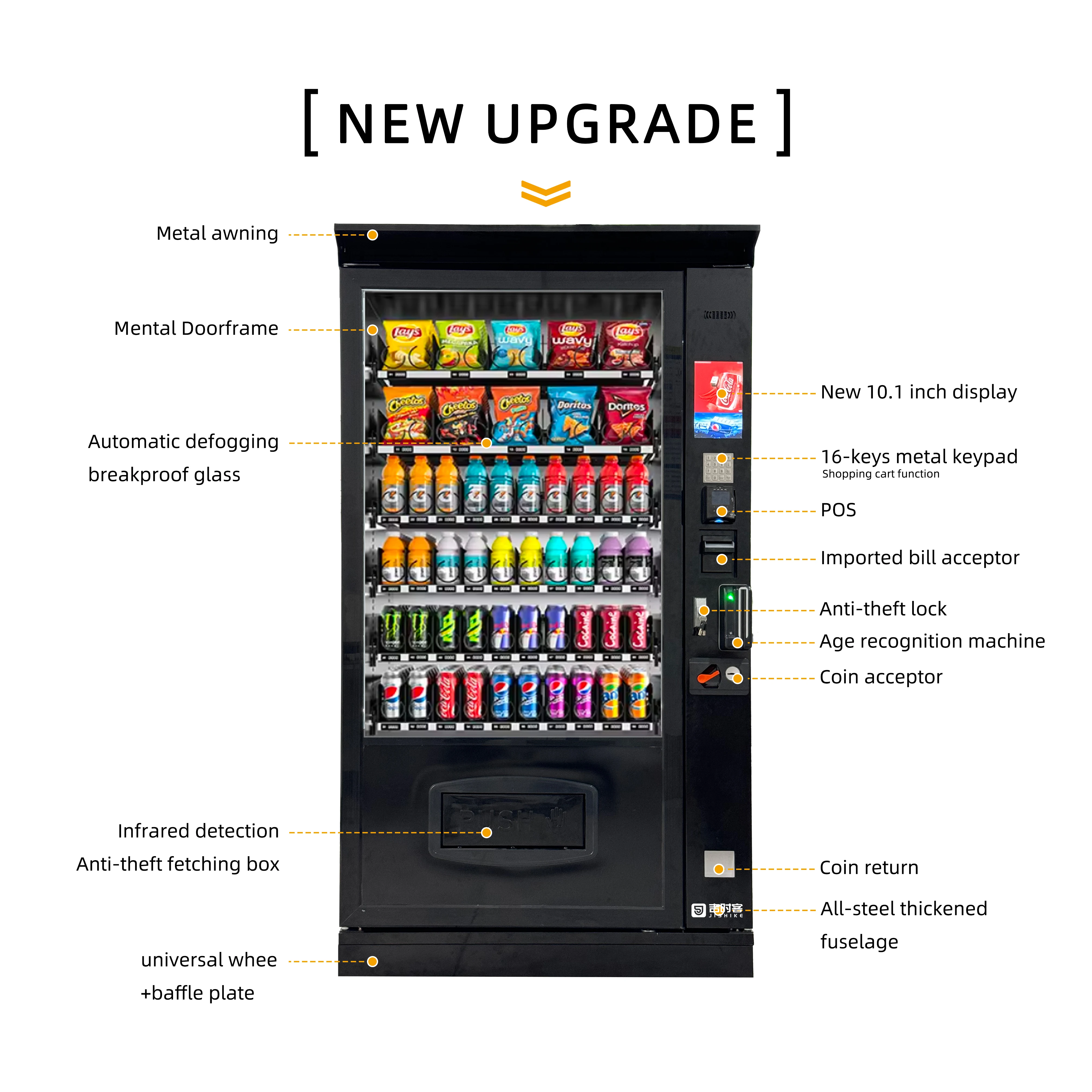 Space Saving Smart Vending Machine Snackautomaten Fur Deutschland Combo Snack Drink Business Grade Easy Maintenance
