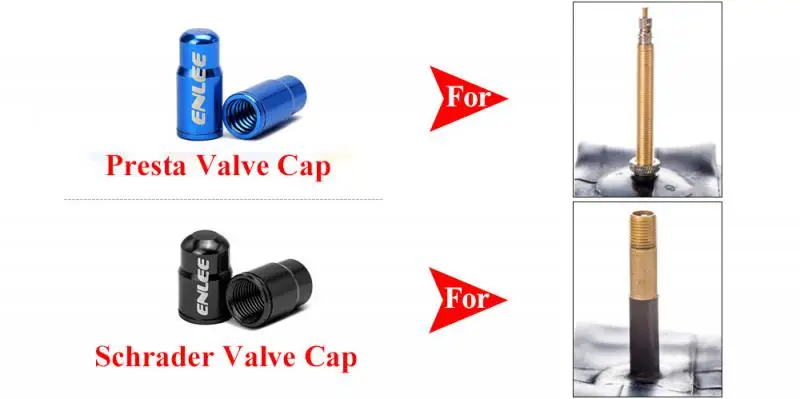 Aluminum Alloy Bicycle Valve Cap Bike Nozzle Waterproof Wheel Presta Tire Schrader Valve Nipple Caps Bicycle Accessories