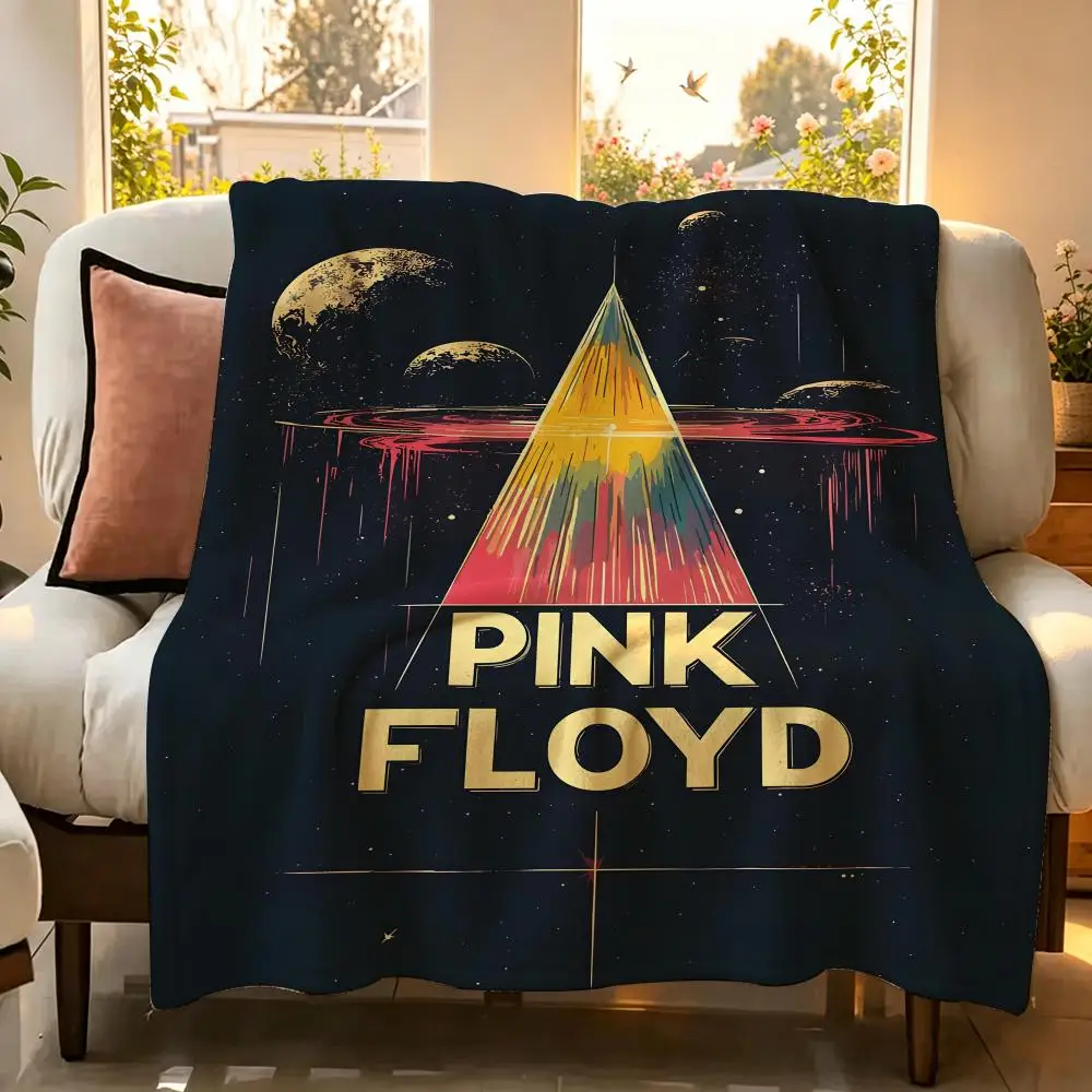 Music P-Pink F-Floyd Throw Flannel Throw Blanket Suitable for Sofa、Living Room、Bedroom