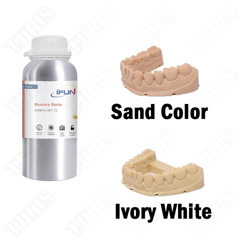 

IFUN 1kg 3D Printer Resin for 405nm DLP/LCD Dental Material All Series Temporary Denture Model Base Casting Resin