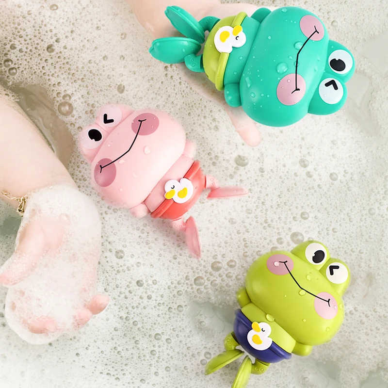 

Baby Bath Toys Cute Swimming Clockwork Bathing Frogs Wind Up Toys Water Game Classic Clockwork Toys For Toddlers