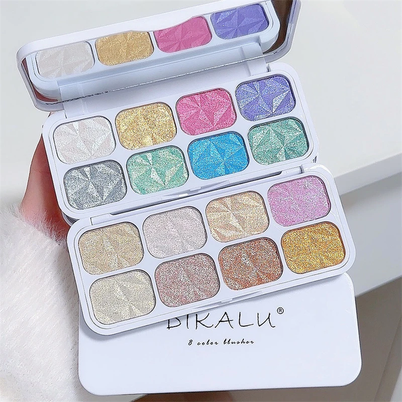 Eye Shadow Palette Makeup Shadows for Eyes Korean Glitter Diamond Pressed High Pigment Shimmer Eye Make-up Pallet Christmas Gift