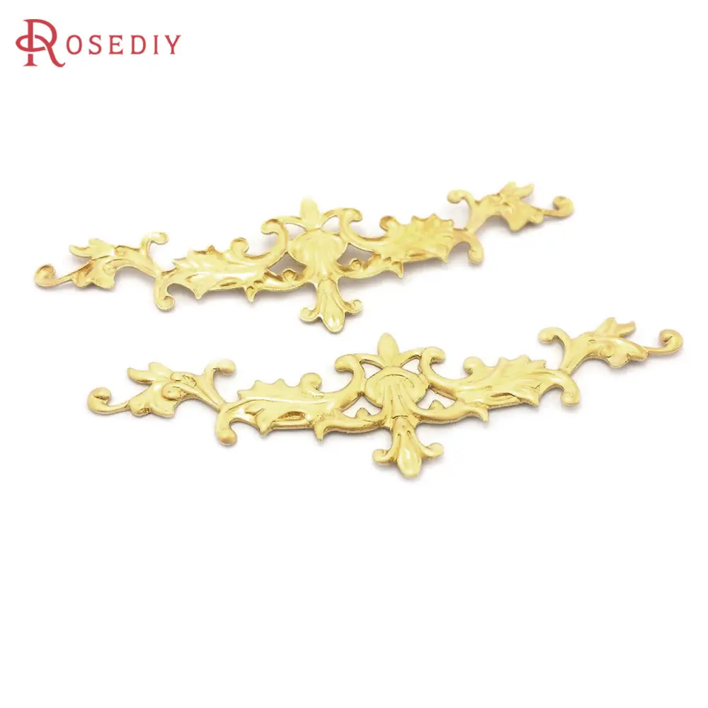 20PCS Not Plated Color Brass Decorative Spacer High Quality Diy Jewelry Making Supplies Hair Findings Accessories for Women