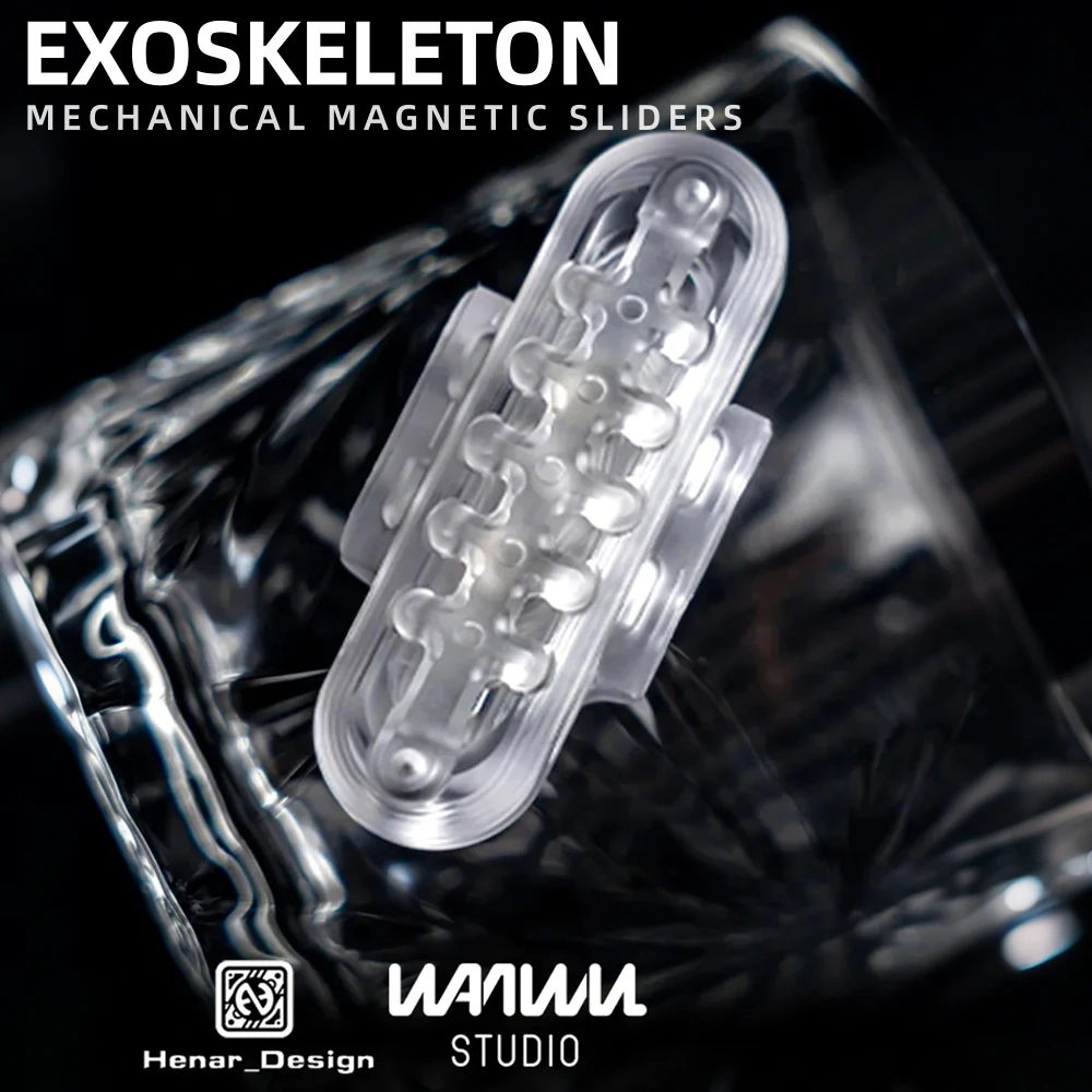 

WANWU-EDC EXOSKELETON PC Fidget Slider Push Slider Stress Relief Toy Fidget Toys For Adults Original Design Novelty Toy