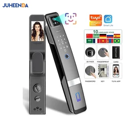 TUYA WIFI 3D Face Recognition Lock with Camera DoorBell Fingerprint Magnetic Card Digital Password Fully Automatic Smart Lock