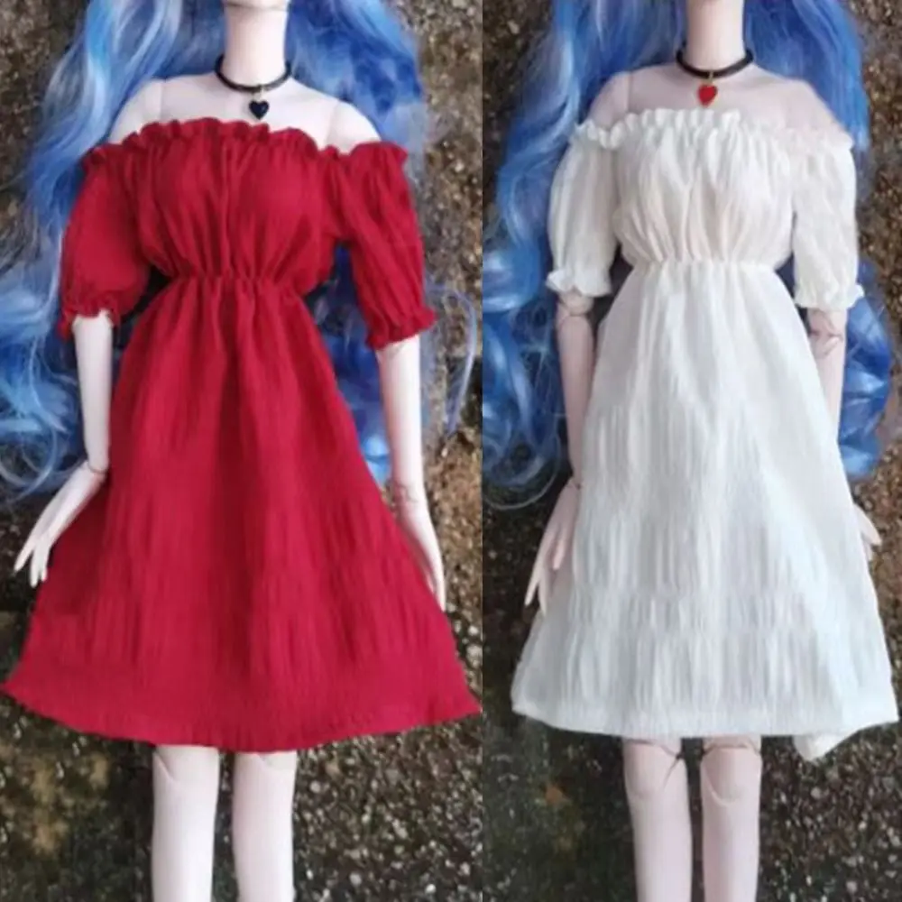 ตุ๊กตาทําด้วยมือชุดเสื้อผ้าแฟชั่น DIY อุปกรณ์เสริมตุ๊กตาสีขาว/สีดํา/สีแดงชุดสําหรับ 1/3 1/4 1/6 Bjd 30/45/60 ซม.ตุ๊กตา