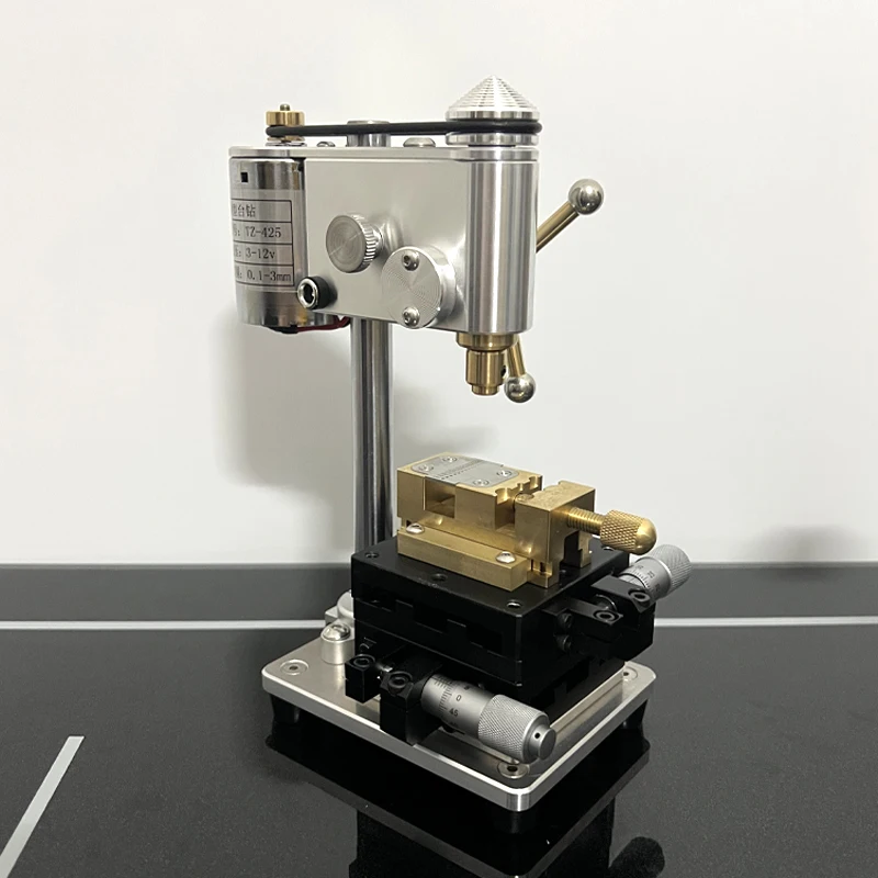 Precision Mini Bench Drill Kit 3.175mm/0.3-4mm Mini Drill with Power Adapter Suitable for Watch Repair Tools
