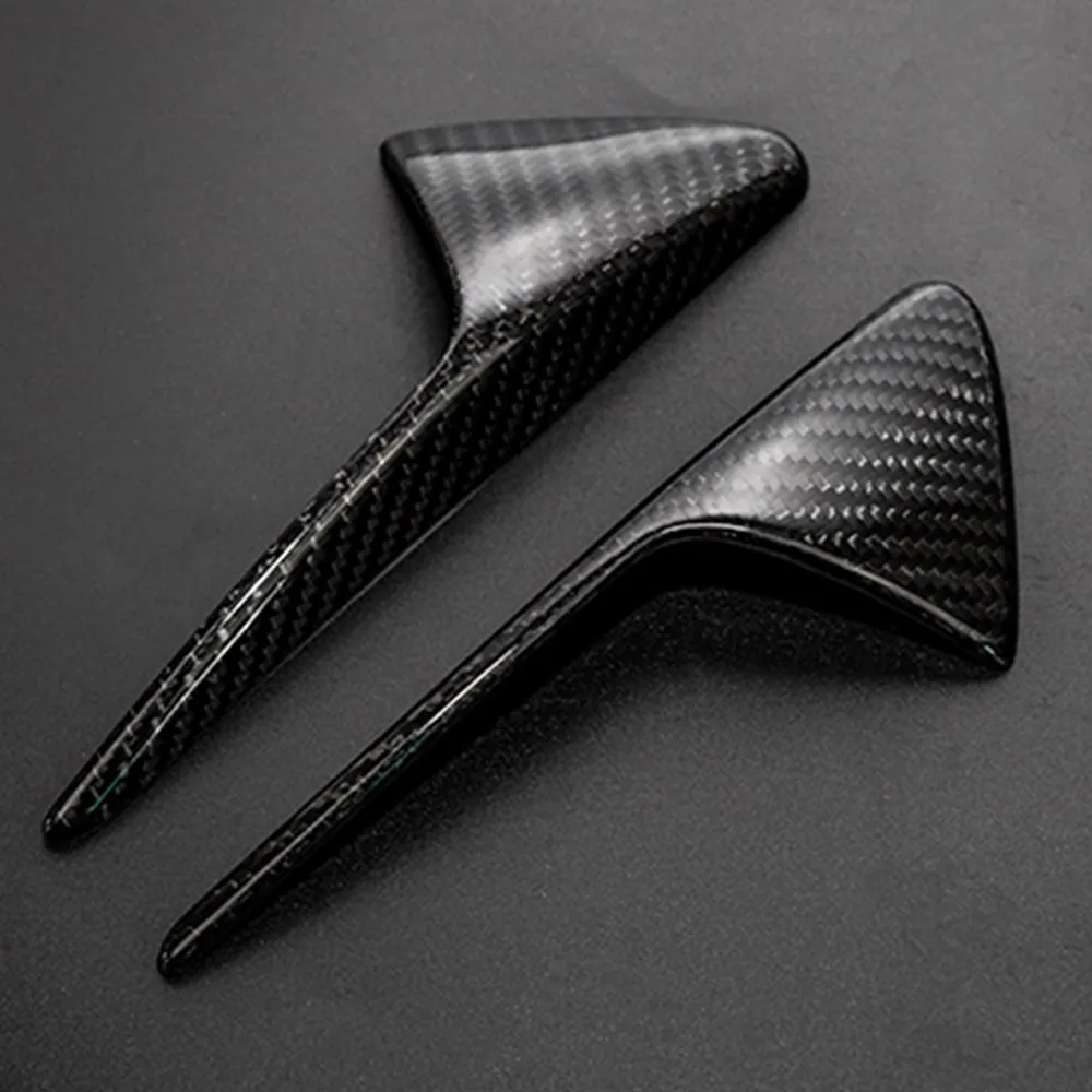 Real Carbon Fiber For Tesla 2021 2022 2023 Model 3 Fender Side Camera Protective Cover Accessories