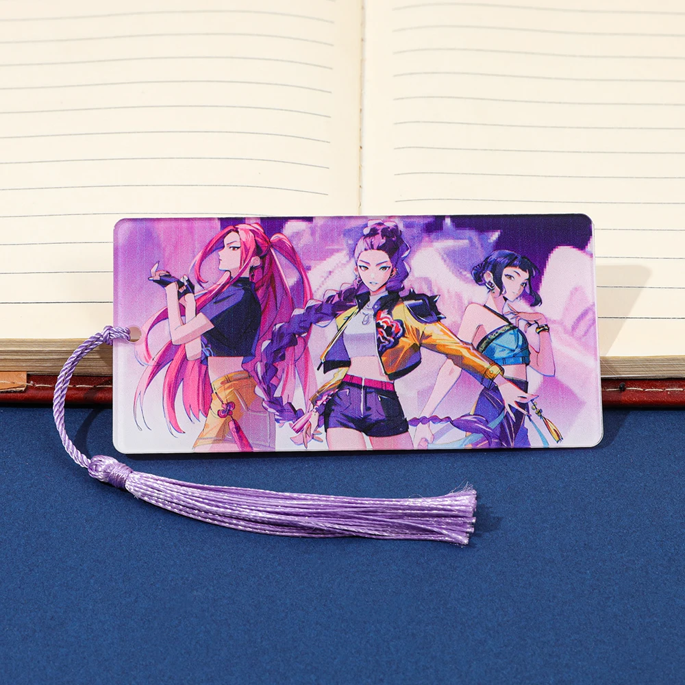 إشارات مرجعية أنيمي KPop Demon Hunters - علامات ترقيم الصفحات الإبداعية مقتنيات المروحة الثنائية، علامات قراءة الطلاب الهدايا الأدبية