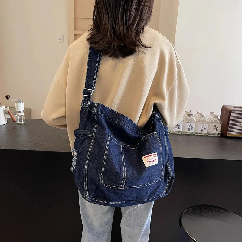 

Korean Canvas Crossbody Bags for Women 2025 Casual Girl Student Shoulder Shopper Book Bag Fashion Cloth Satchel Female Handbags