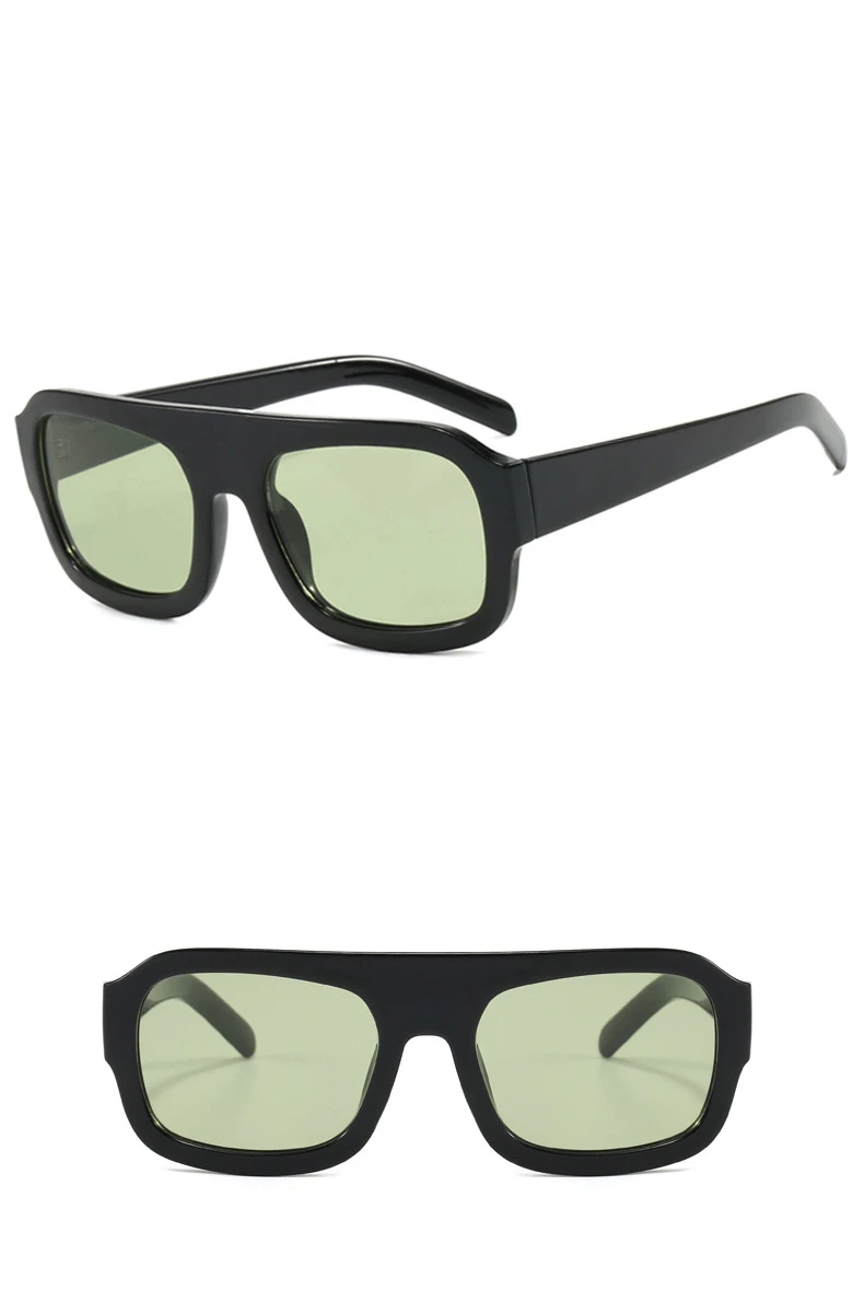 Vintage Quadratische Sonnenbrille für Frauen Luxus Marke Großen Dicken Rahmen Leopard Weibliche Sonnenbrille Männer Mode Designer Brillen – Detail 9