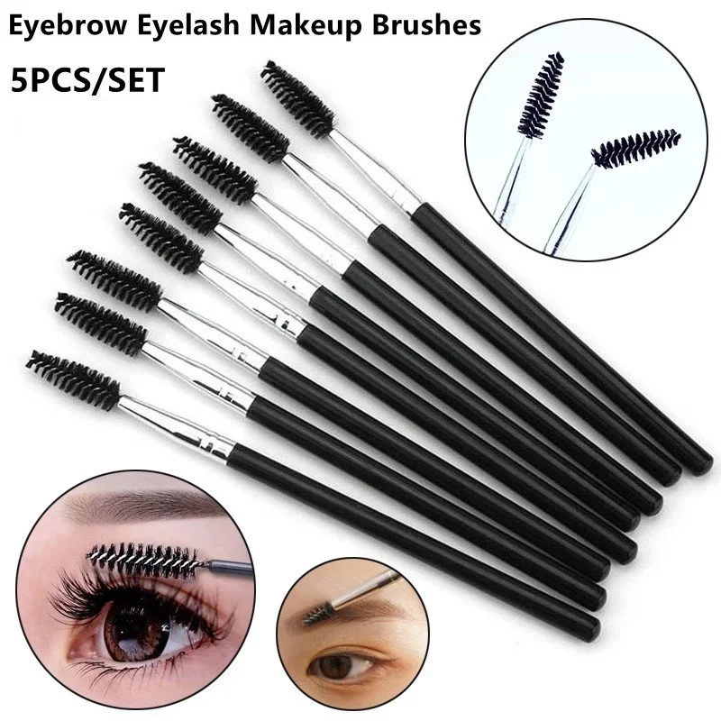 5PCS Portable Eyebrow Eyelash Makeup Brushes Set