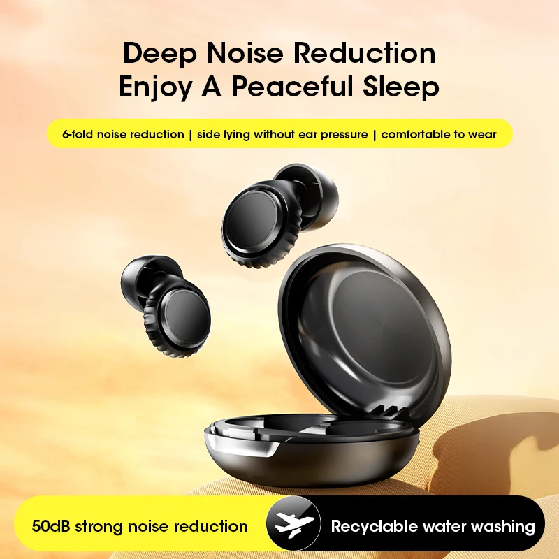 

Ear Plugs Sleep Noise Cancelling Reusable Hearing Protection Anti noise earplugs for Concerts Travel Silicone Sleeping Ear plug