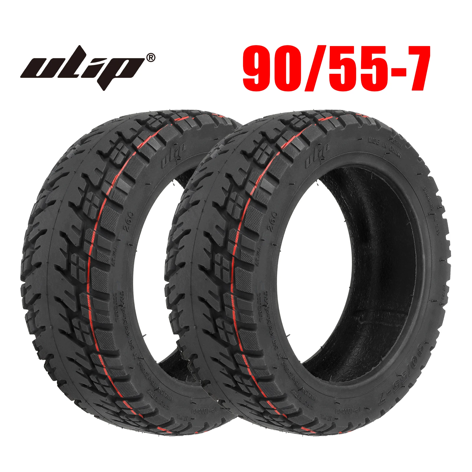 Ulip 90/55-7 Thicken Tubeless Tire Off-road Anti-skid Tyre For Segway Ninebot GT1/GT2 Electric Scooter 10 Inch Tires Accessories