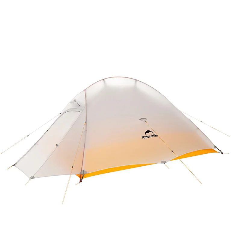 Naturehike 2-Personen-Zelt aus 10D Nylon, verbessertes ultraleichtes Rucksackzelt, wasserdicht, doppellagig, tragbar, für Outdoor, Wandern, Camping, Reisen