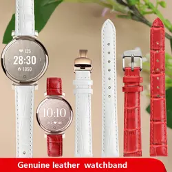 14mm Women's Cowhide watchband For Garmin New Watch Lily2 Strap Lily 2 Female Smart Watch Replacement Lea-ther bracelet
