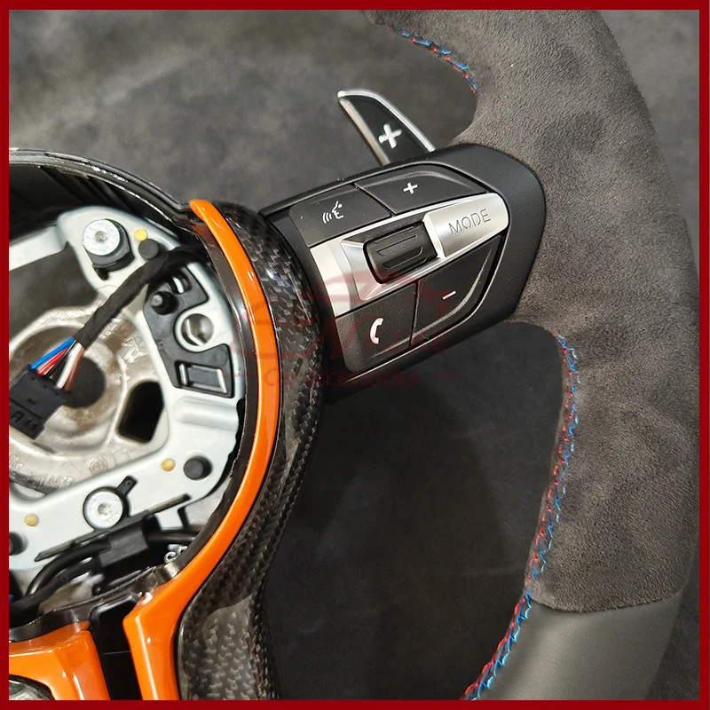 The Steering Wheel Suitable For Bmw F30 F10 F31 F20 E70 E90 Is Made Of Alcantara Material And Sports Steering Car Accessories