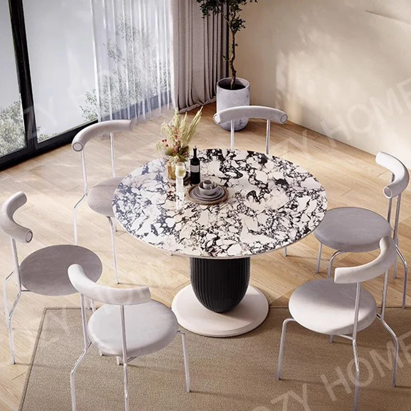 

Small Round Dining Table Coffee Lounge Nordic Modern Dining Table Space Saving Bistro Terrace High Muebles Commercial Furniture