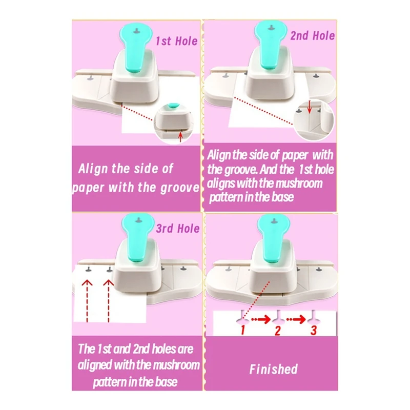 Portable Manual Single Hole Multi-Function Puncher For Loose Leaf Binding