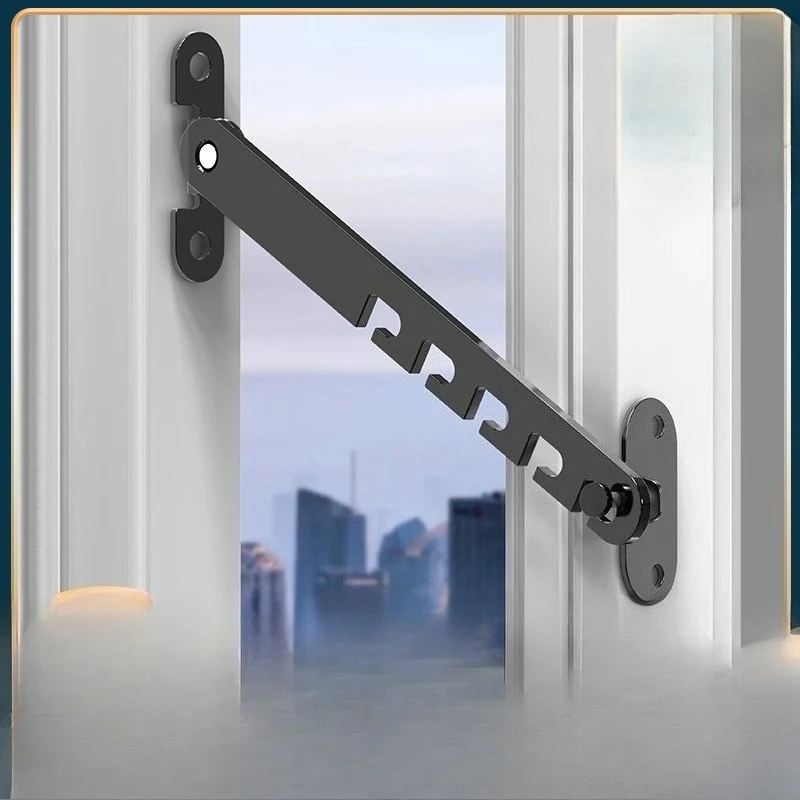 Window buckle limiter plastic steel aluminum alloy child safety lock door and window windproof support holder hook lock wholesal