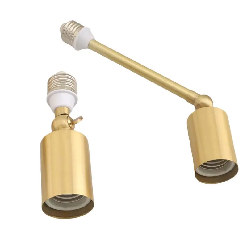 2PCS Copper Extended Ceramic Material High Temperature Resistant E27 Screw Extended Copper Lamp holder DIY Lighting Accessories