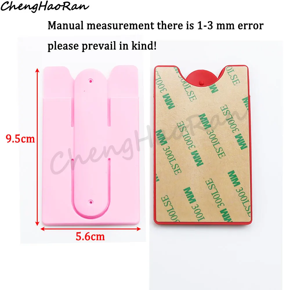1 Piece Silicone Phone Holder Colourful ID Card Cover Wallet Case For Phone Back Sticky Phone Holder Universal Accessories