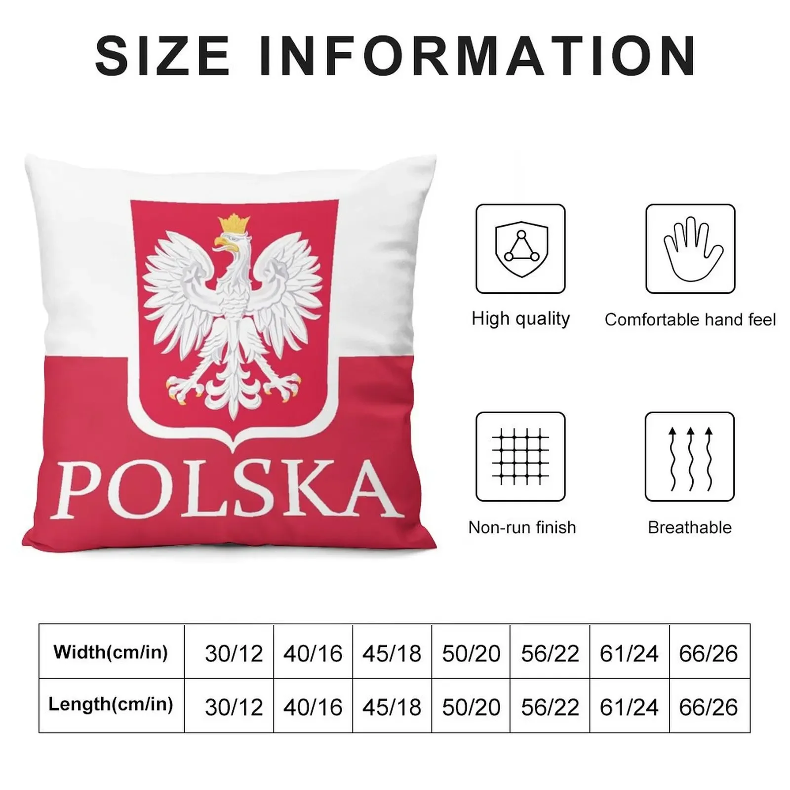 Patriotic Polish Polska Flag Throw Pillow bed pillows Sofa Cushion pillow