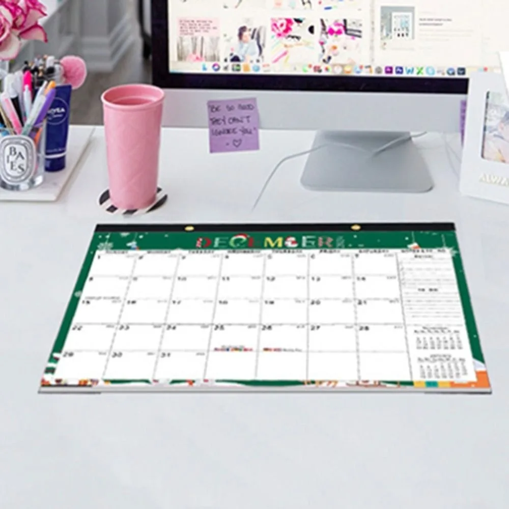 With Hanging Hole 2025 Monthly Wall Calendar Rectangular American Theme Month Calendar Large Size Daily Schedule Calendar Gift