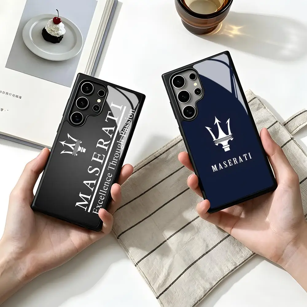 M-maseratis Sports Car Phone Case For SAMSUNG S26 25 24 S22 S20 ULTRA S21 S30 23 Note5 S8 Plus S9 S10E Lite PC+TPU Funda
