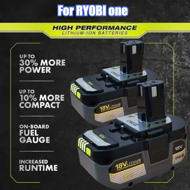 لبطارية ليثيوم RYOBI One + عالية الأداء 18 فولت تفريغ ذاتي منخفض، مناسبة لجميع أدوات One+ P104 P107 P108 RB18L50 RBL20 #2