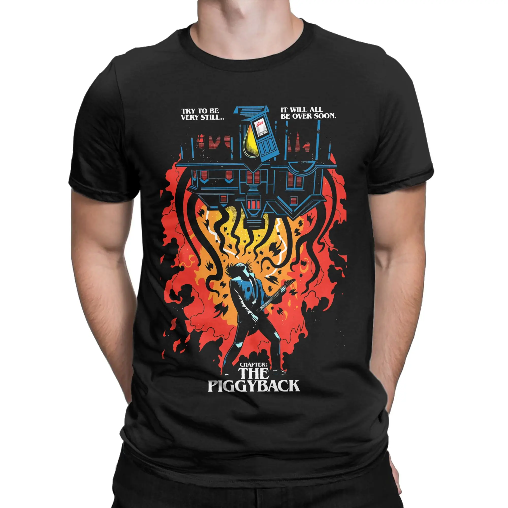 American TV Series T-Shirts for Men Eddie Munson The Demogorgon Fashion Cotton Tees Crew Neck Short Sleeve T Shirts