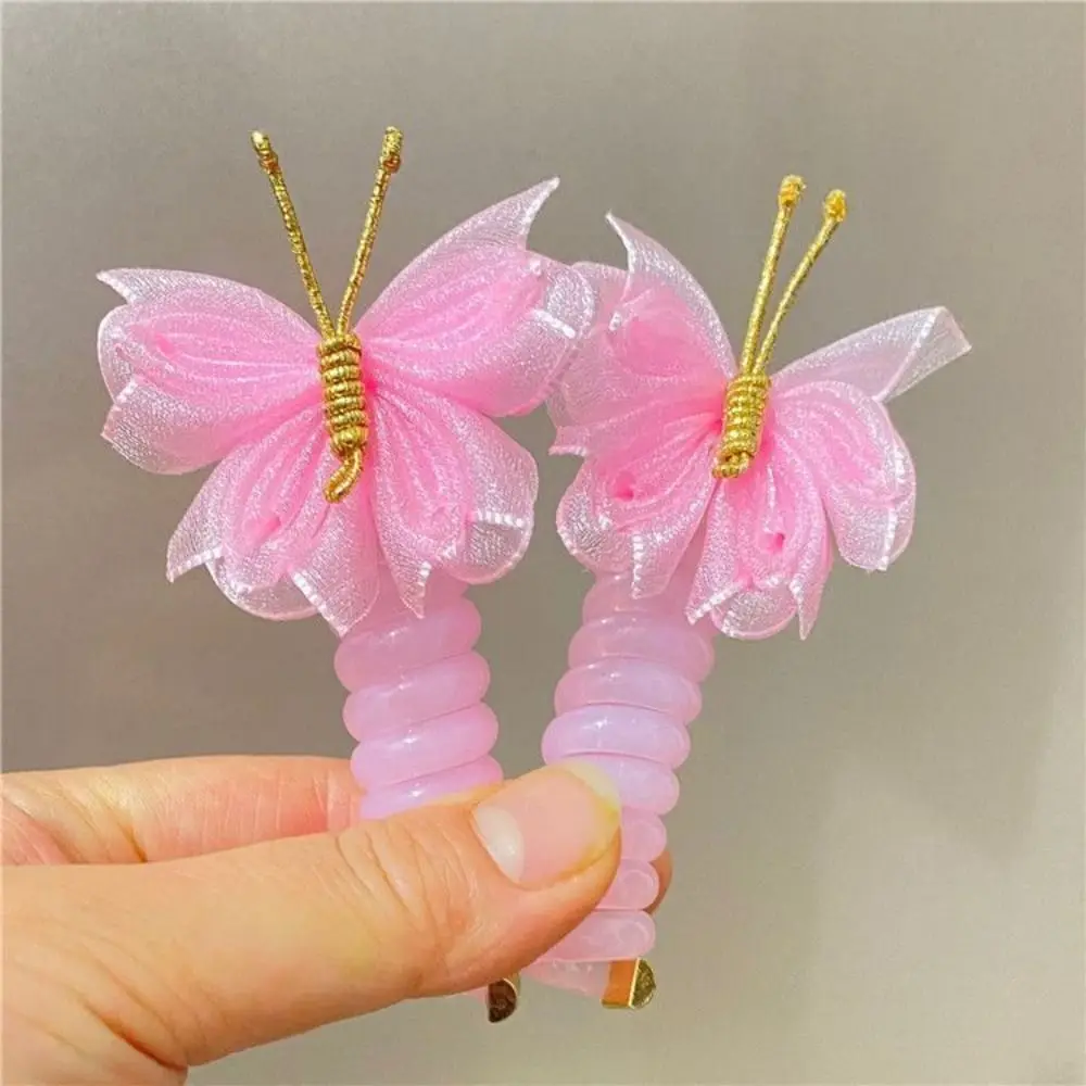 

High Elasticity Telephone Wire Hair Loop Spiral Coil Hair Accessories Ponytails Hair Rope Sweet Colorful Head Bands Girls