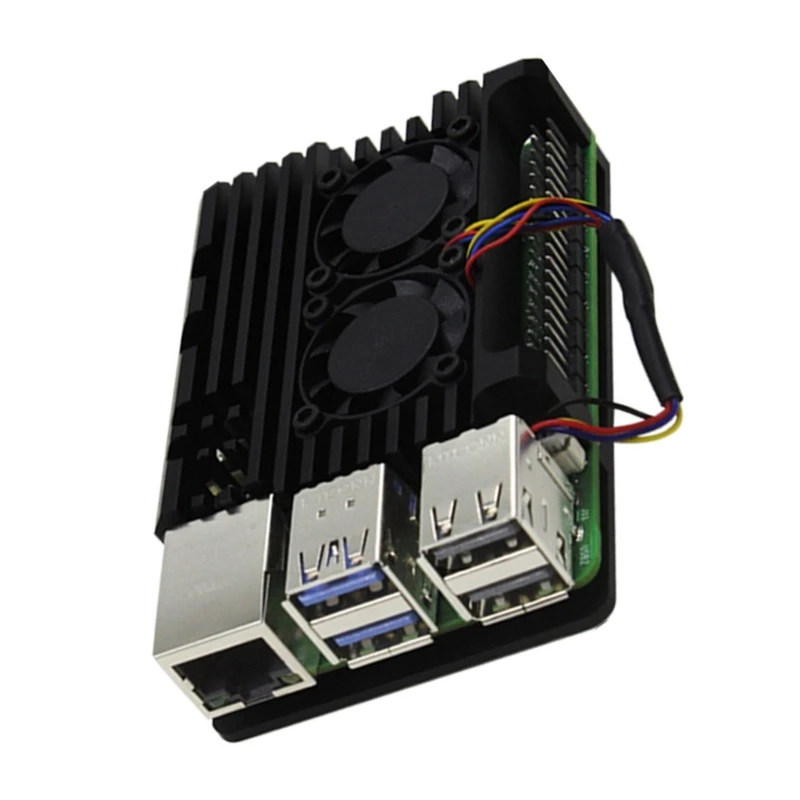 Robuuste metalen behuizing Koelventilator Aluminium warmtegeleiders voor RPI5 Case Dropship