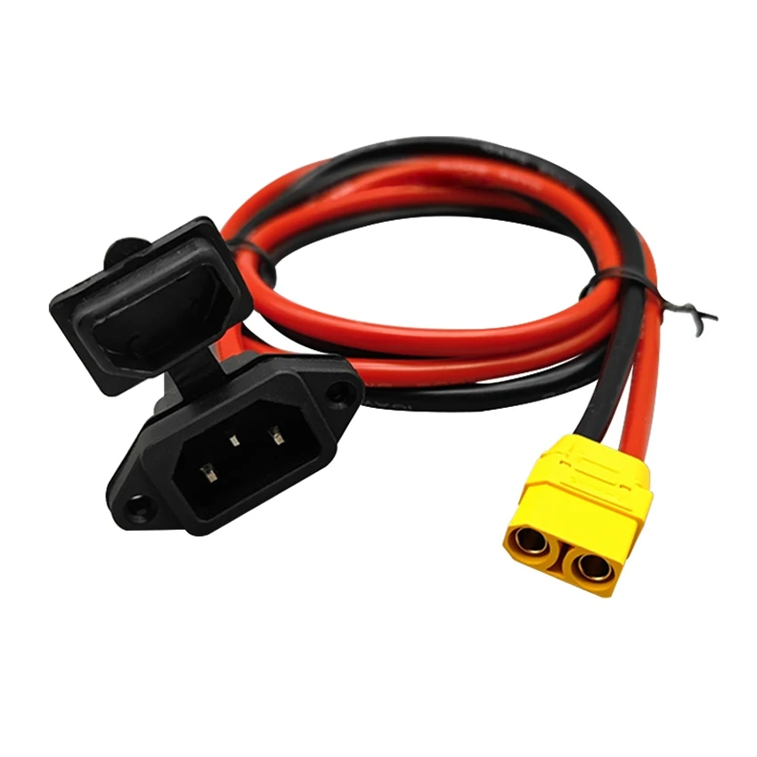 

XT60/XT90 Male Female Plug to C14 Male Power Socket Battery Car Charging Wire Connector New Energy E-bike Charging Cable 15CM