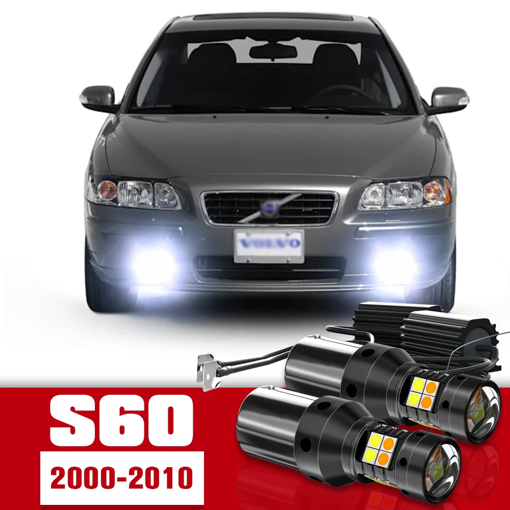 

2pcs LED Accessories Dual Mode Turn Signal+Daytime Running Light DRL For Volvo S60 2000-2010 2003 2004 2005 2006 2007 2008 2009