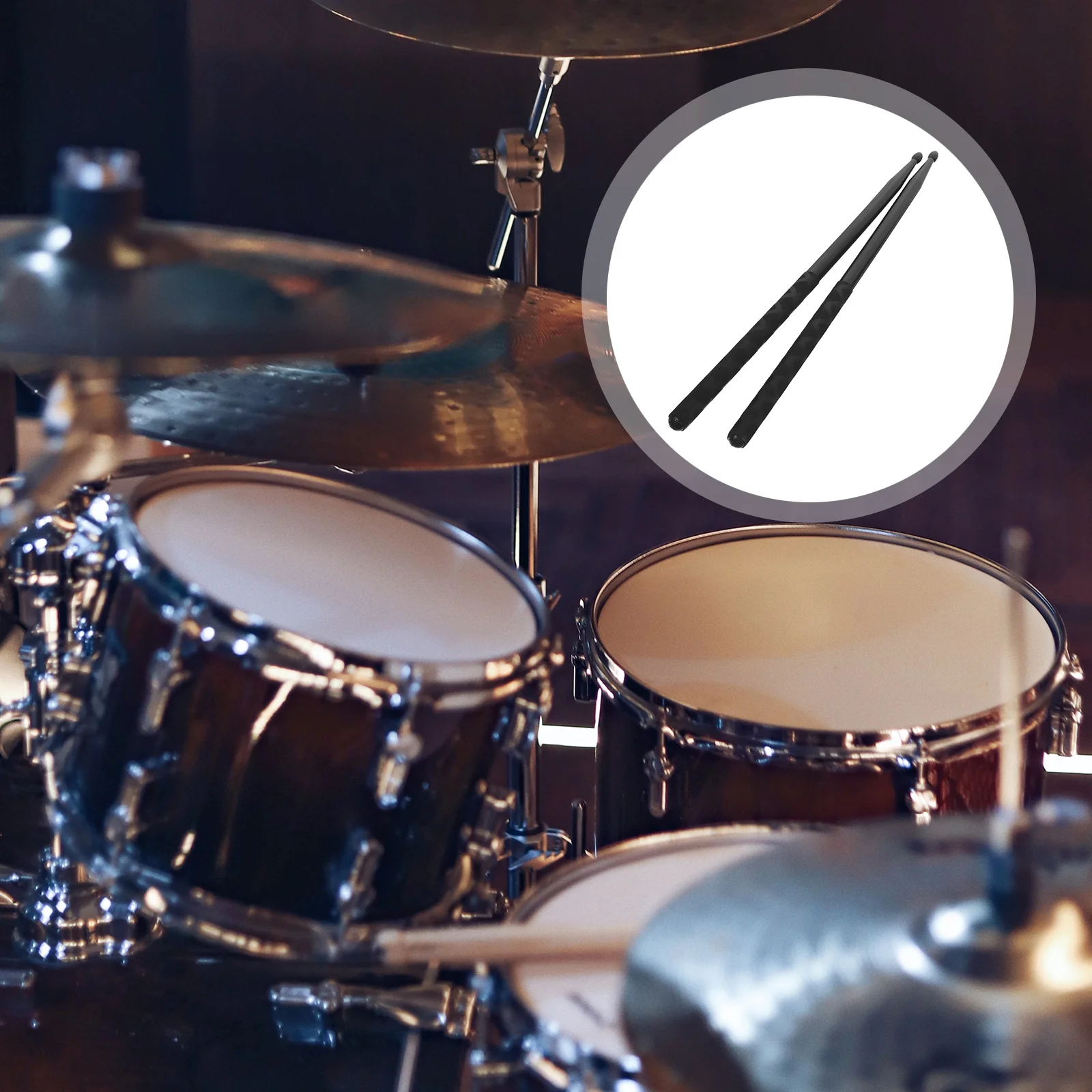 

1Pair Anti-Slip Drumsticks High-Density Nylon Strong Wear-Resistant for All Drum Types Long-Lasting Drumming Equipment Set