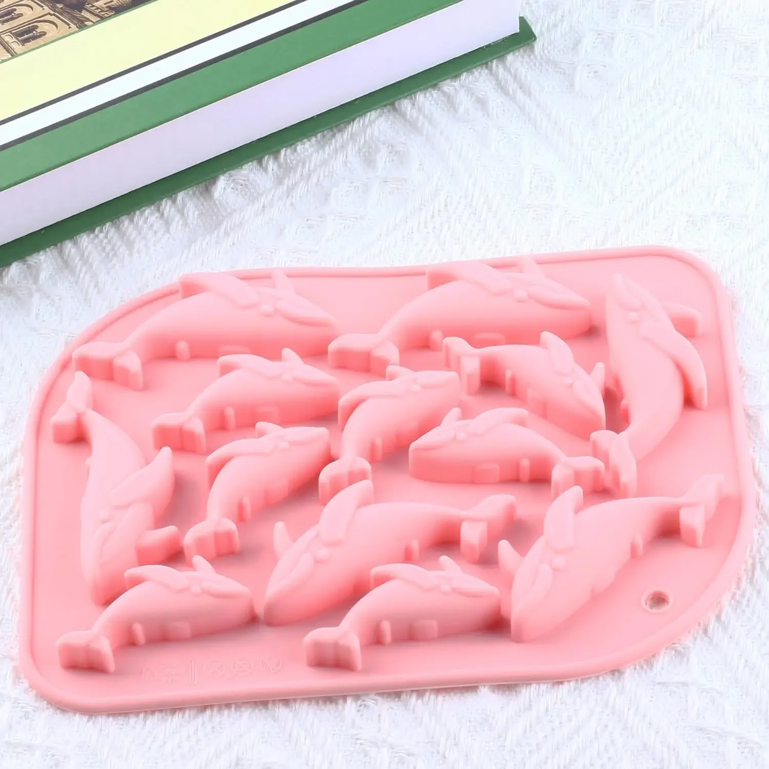 VERIDIAN 13-Cavity Whale Silicone Molds Fondant Candy Chocolate Mould Silicone Gummy Whale Baking Mold for Cake Decoration - view 4