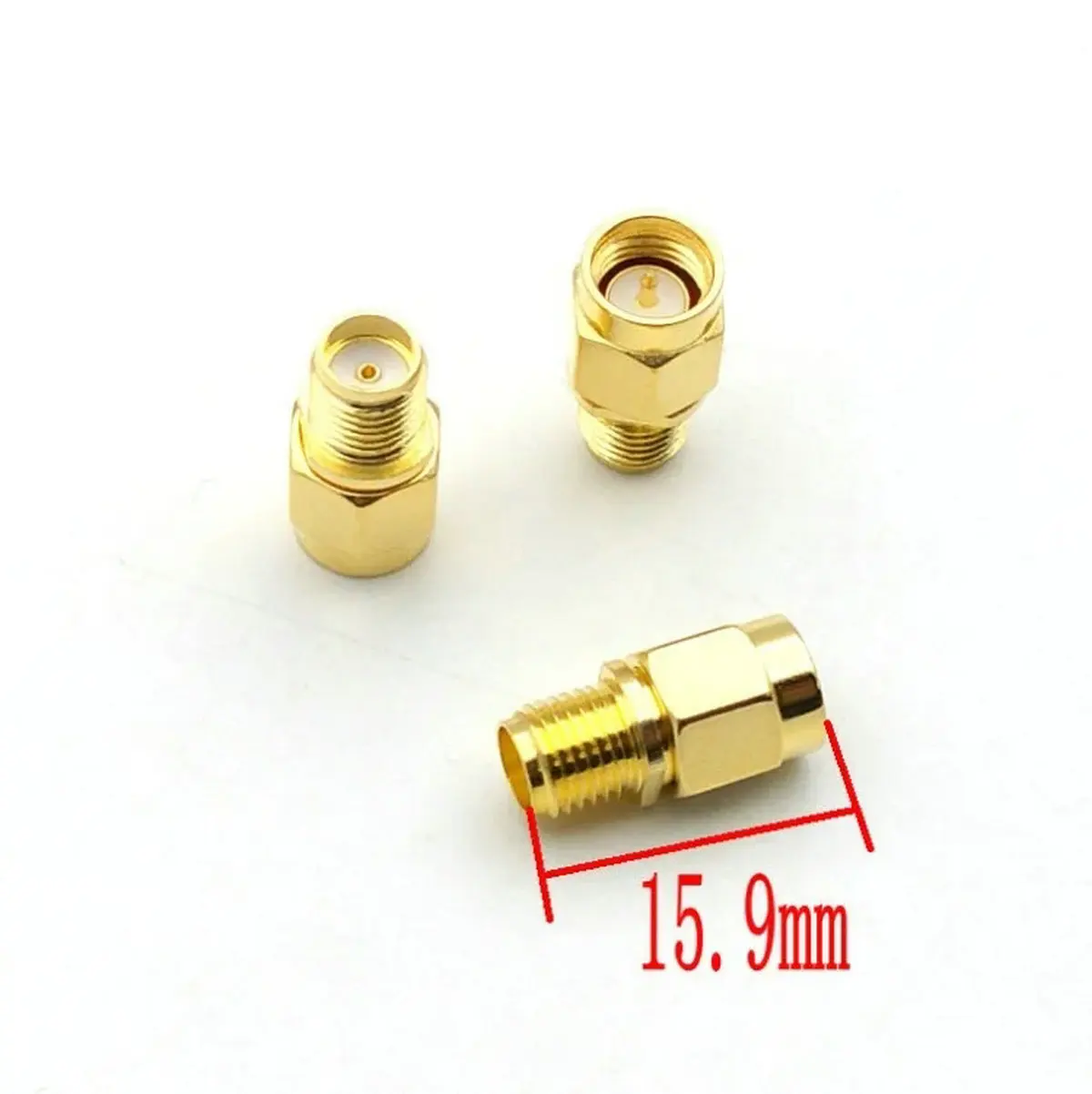 100PCS SMA male plug to SMA female jack RF coax adapter convertor connectors