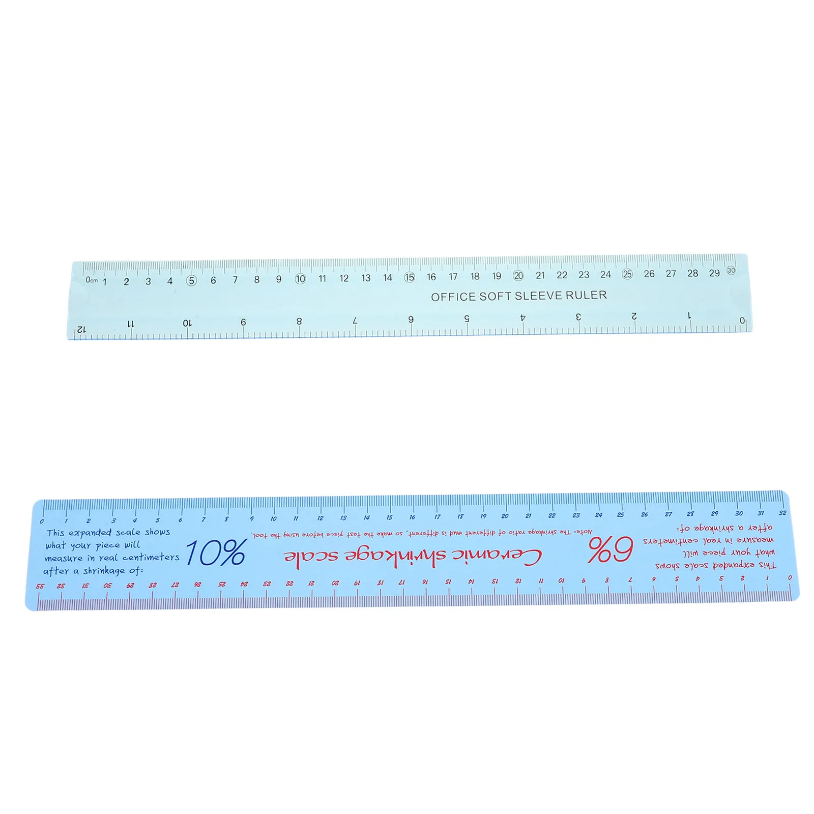 2Pcs Ceramic Shrinkage Measurement Ruler Multifunctional Flexible Scale for Pottery Making Clay Modeling Precision Drafting Tool