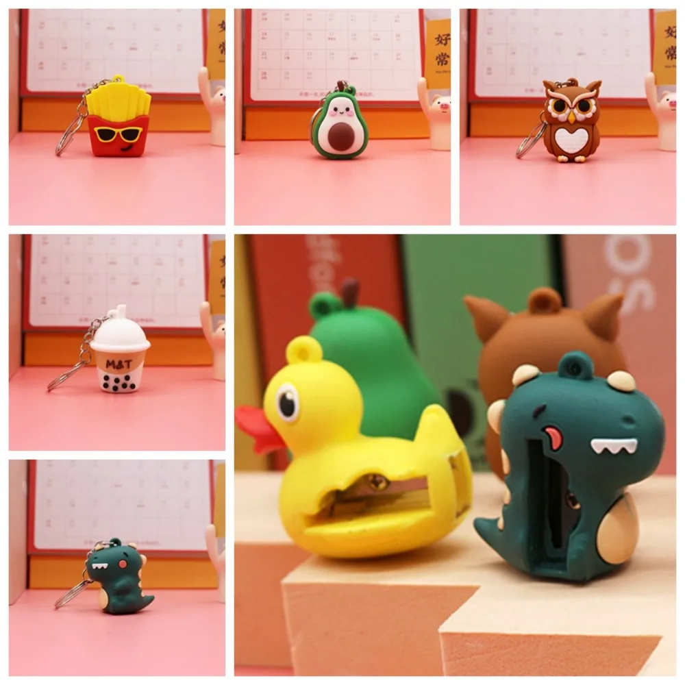 

With Keychain Mini Pencil Sharpener Pencil Cutting Kawaii Cartoon Pencil Sharpener Portable Cartoon Pencil Cutter Kawaii