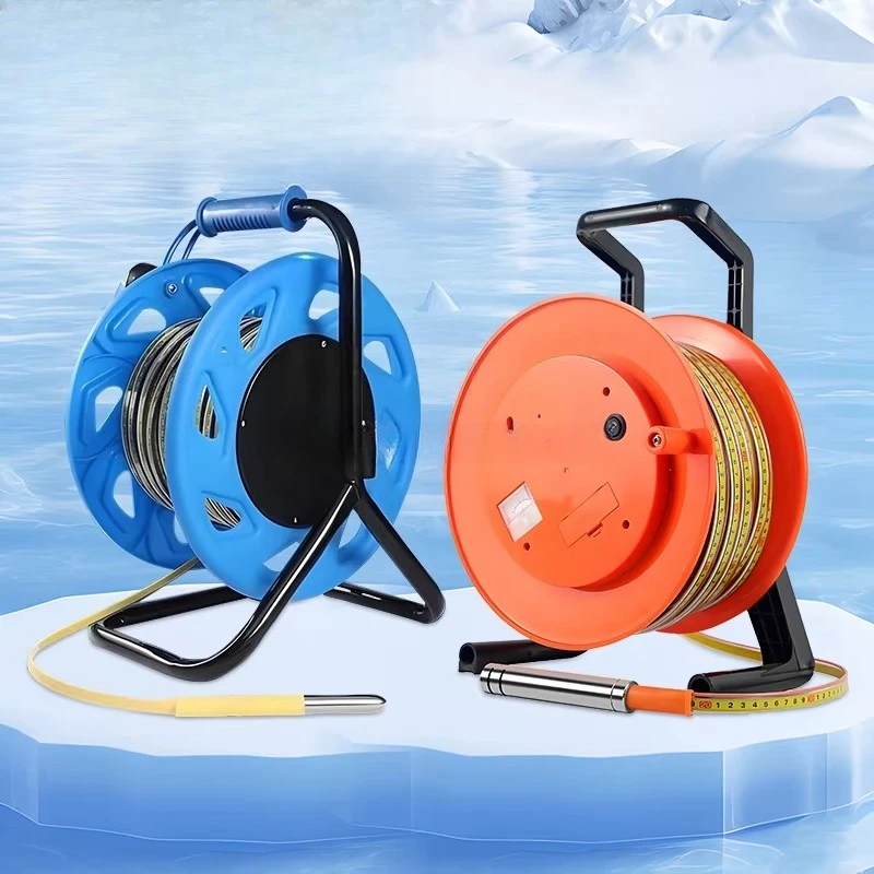 

Резервуар для воды, измерительная лента, катушка, 30-500 м, глубокая стальная линейка для воды, измеритель уровня в скважине со световой звуковой сигнализацией