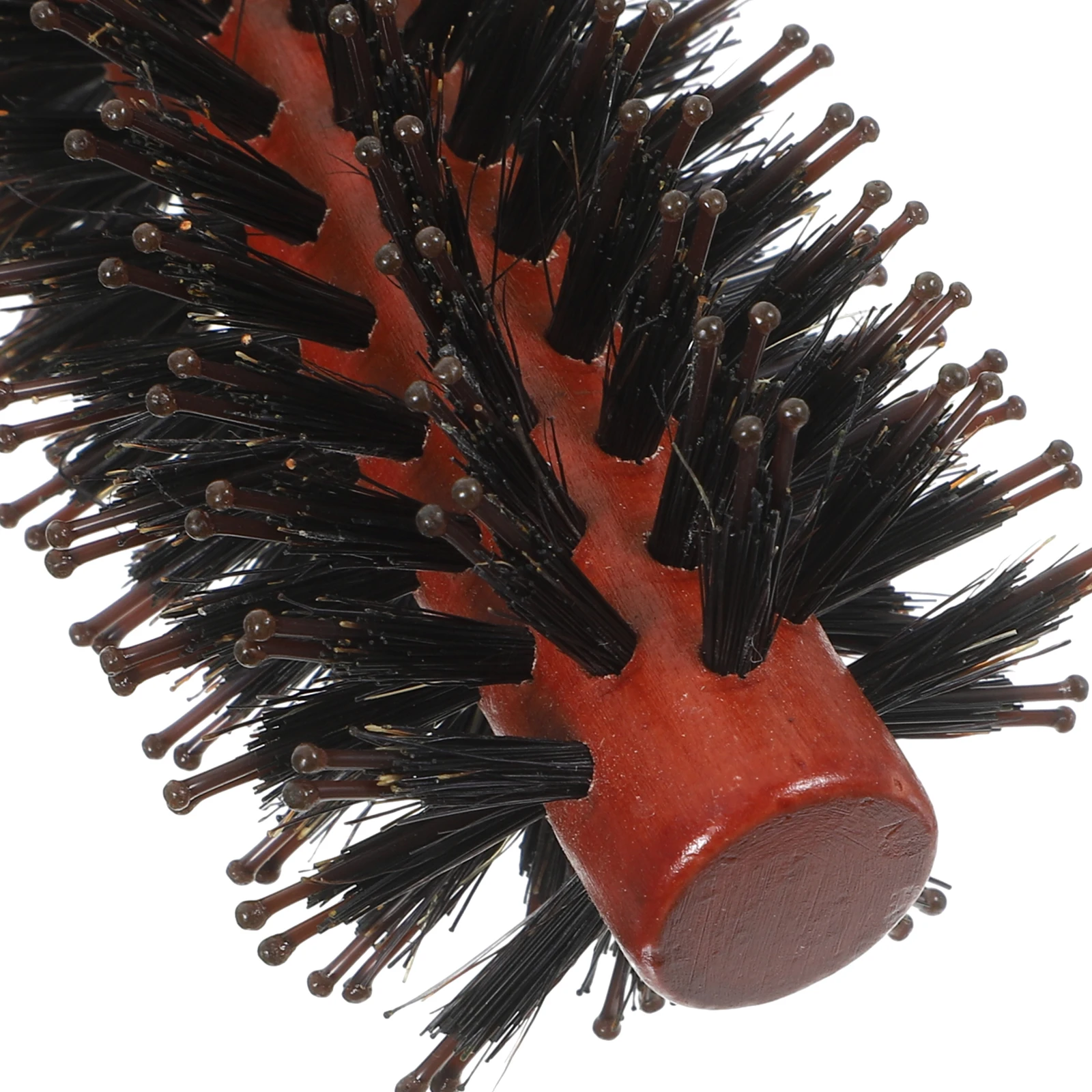 

Round Comb Brush Wood Handle Bristle Nylon Head Deep Combing Shine For Curly Straight Hair Women Hair Care