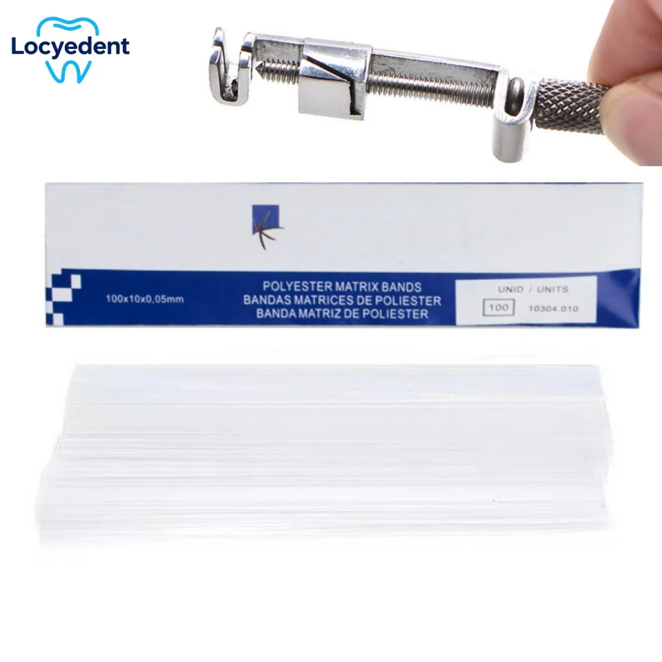 

Dental Polyester Matrix Bands Clear Matrice Strips Stainless Steel Matrix Retainer Handle Dentistry Clinical Consumables