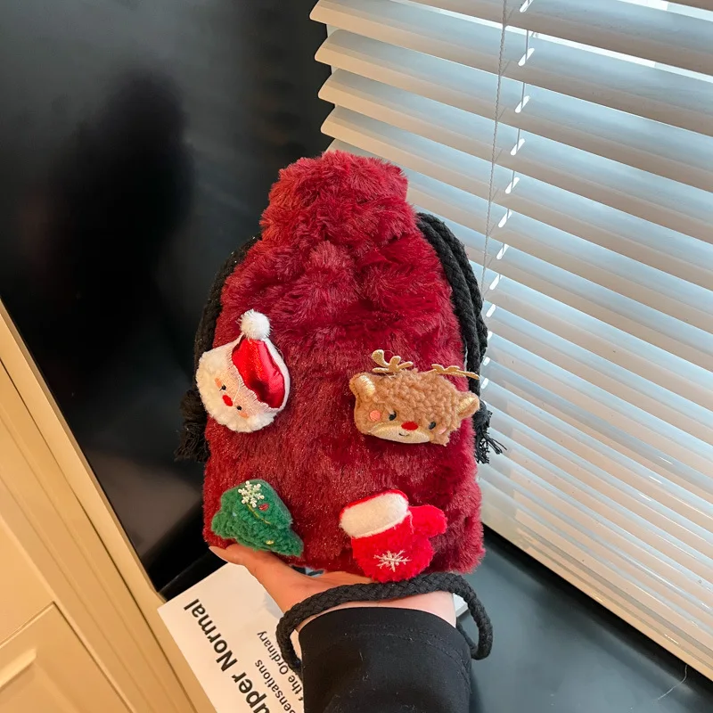 

Winter Senior Christmas Snowman Plush Bundle Mouth Bag Female 2026 New Cute Cartoon Messenger Mobile Phone Bag Christmas Gift
