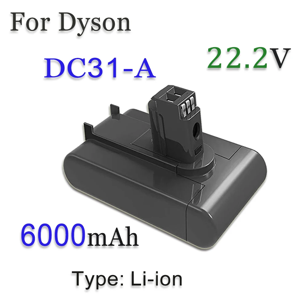 

For Dyson DC31 A-Type 22.2V 4000/5000/6000mAh Li-ion Vacuum Cleaner Battery，DC35,DC45,DC34,DC44Animal, DC35 Animal