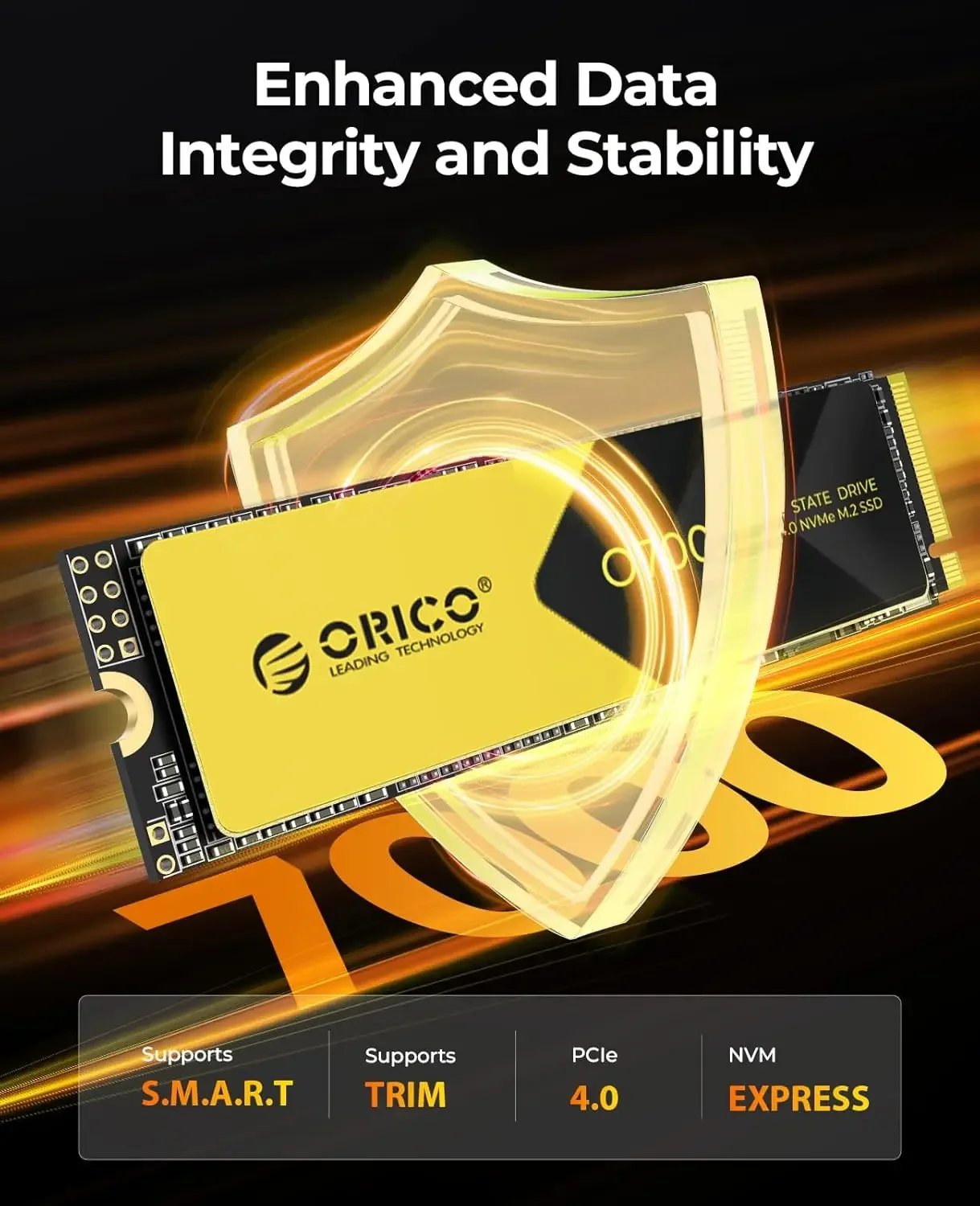 ORICO PCIe4.0 M.2 NVMe SSD PS5 Gaming 7000MB/S Internal Solid State Drive M Key 2280 SSD for Content Creators 1TB/2TB/4TB O7000