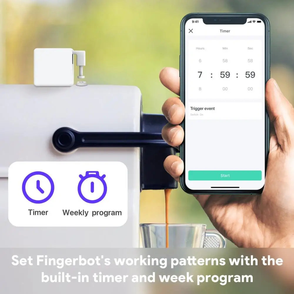 Tuya Bluetooth Smart Fingerbot Plus Switch Button Pusher Smart Home Via Smart Life APP Voice Control Support Alexa Google Home